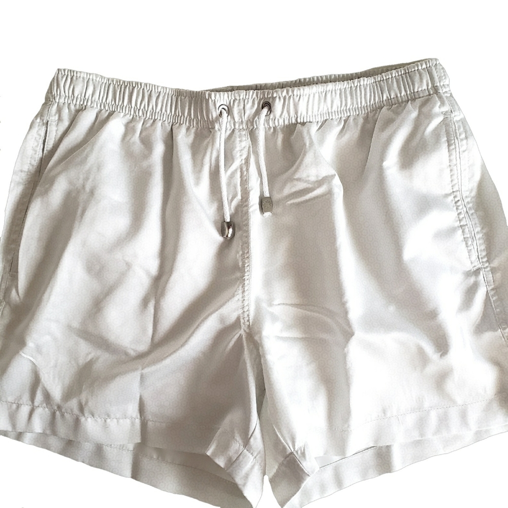 Marwida Mens Swim Trunks Small Gray Coral Luxury Recycled Fabric Pockets NEW